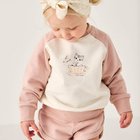 Organic Cotton Ivy Shortie - Dusky Rose Childrens Short from Jamie Kay Australia