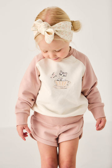 Organic Cotton Ivy Shortie - Dusky Rose Childrens Short from Jamie Kay Australia