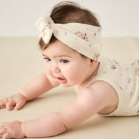 Organic Cotton Headband - Lauren Floral Tofu Childrens Headband from Jamie Kay Australia