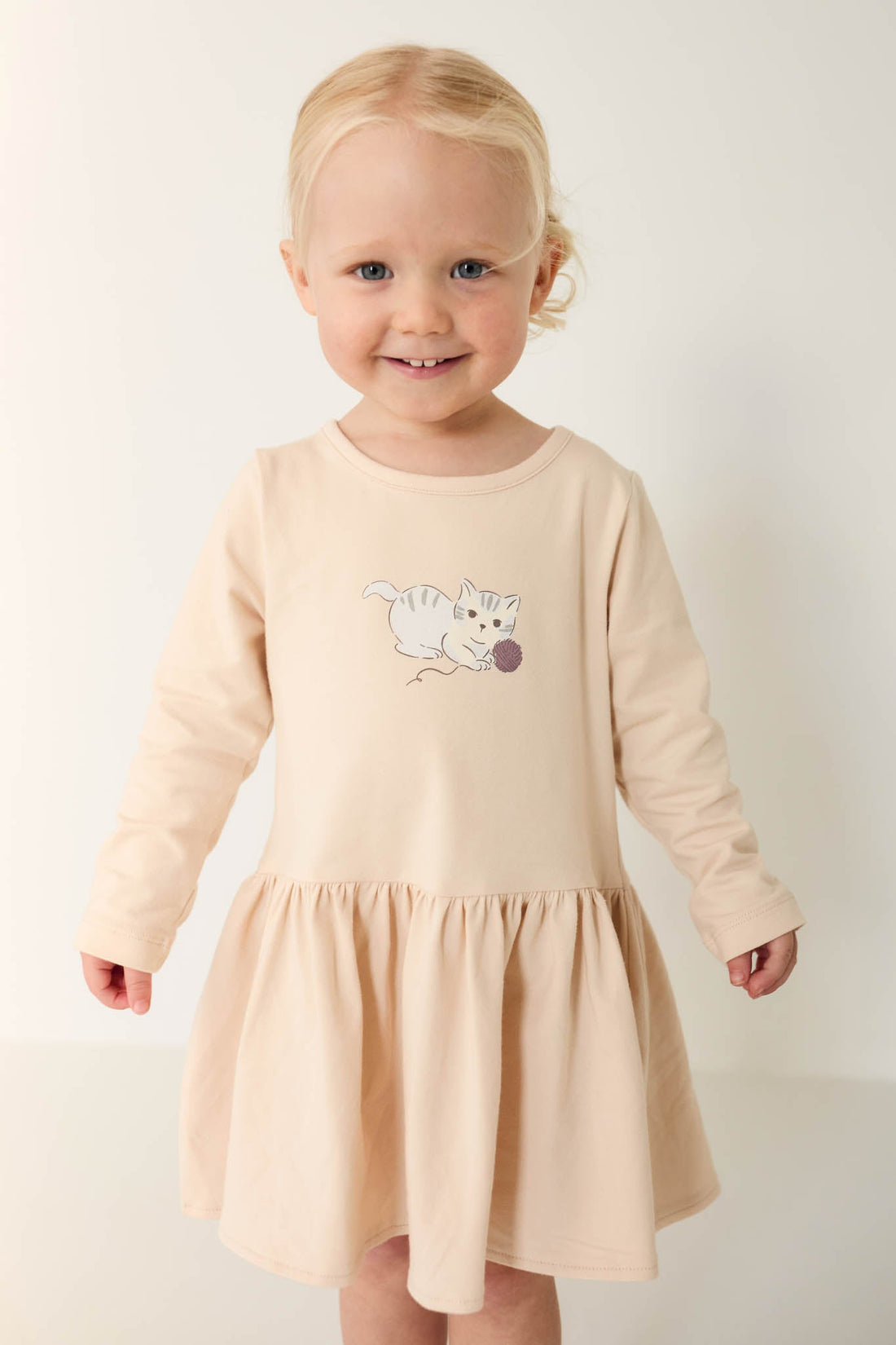 Organic Cotton Paloma Dress - Shell Childrens Dress from Jamie Kay Australia