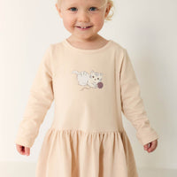 Organic Cotton Paloma Dress - Shell Childrens Dress from Jamie Kay Australia