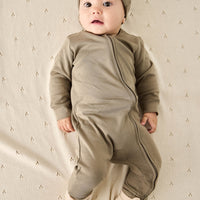 Pima Cotton Frankie Zip Onepiece - Vert Childrens Onepiece from Jamie Kay Australia