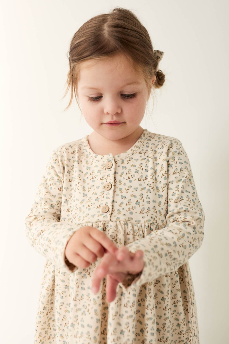 Organic Cotton Bridget Dress - Blueberry Ditsy Childrens Dress from Jamie Kay Australia