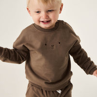 Organic Cotton Damien Sweatshirt - Bear Childrens Sweatshirt from Jamie Kay Australia