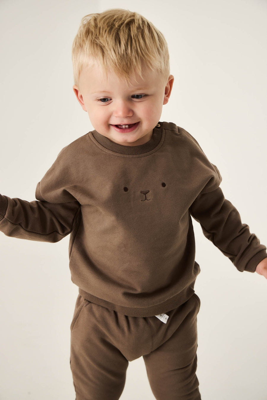 Organic Cotton Damien Sweatshirt - Bear Childrens Sweatshirt from Jamie Kay Australia