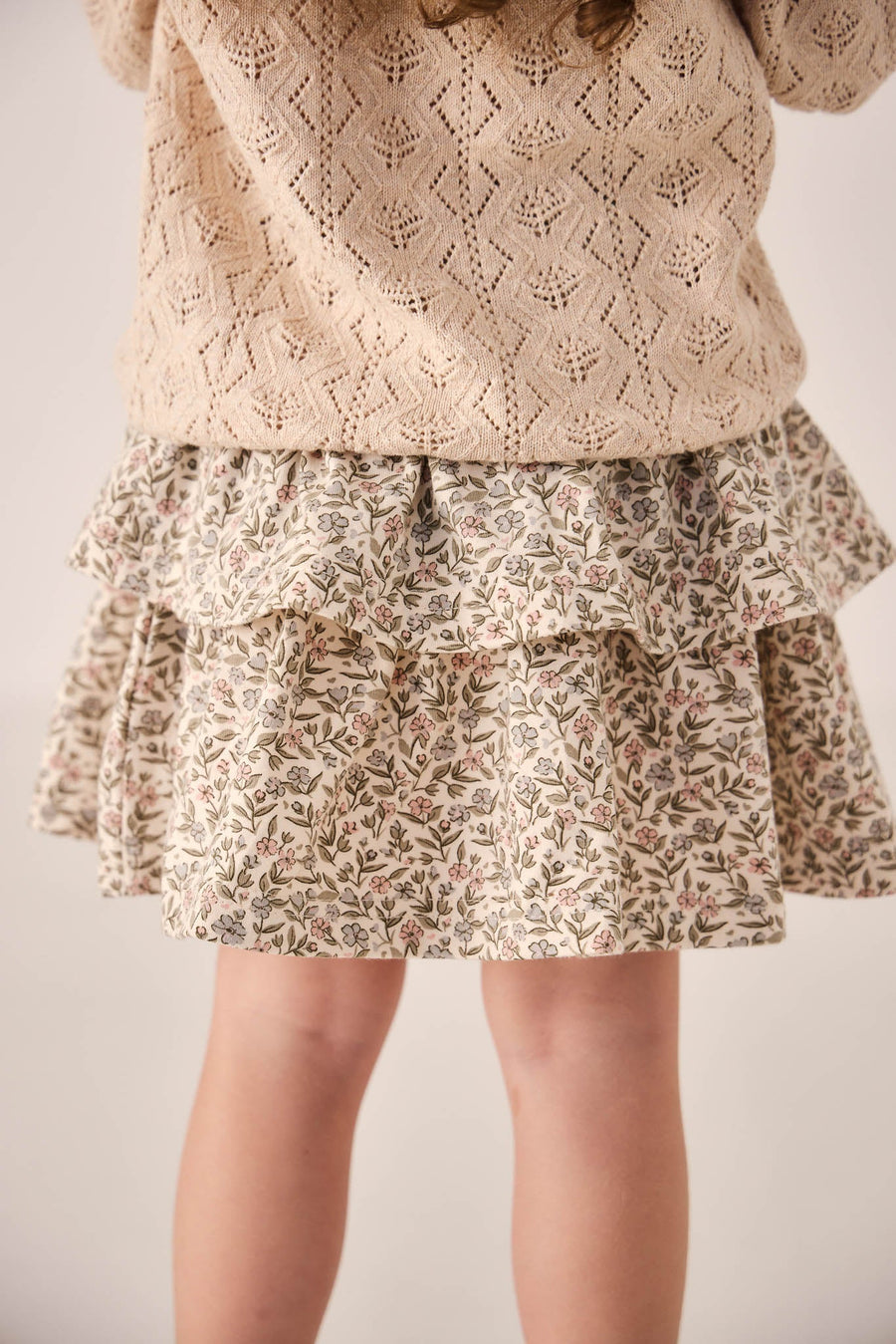 Organic Cotton Ruby Skirt - Ariella Eggnog Childrens Skirt from Jamie Kay Australia