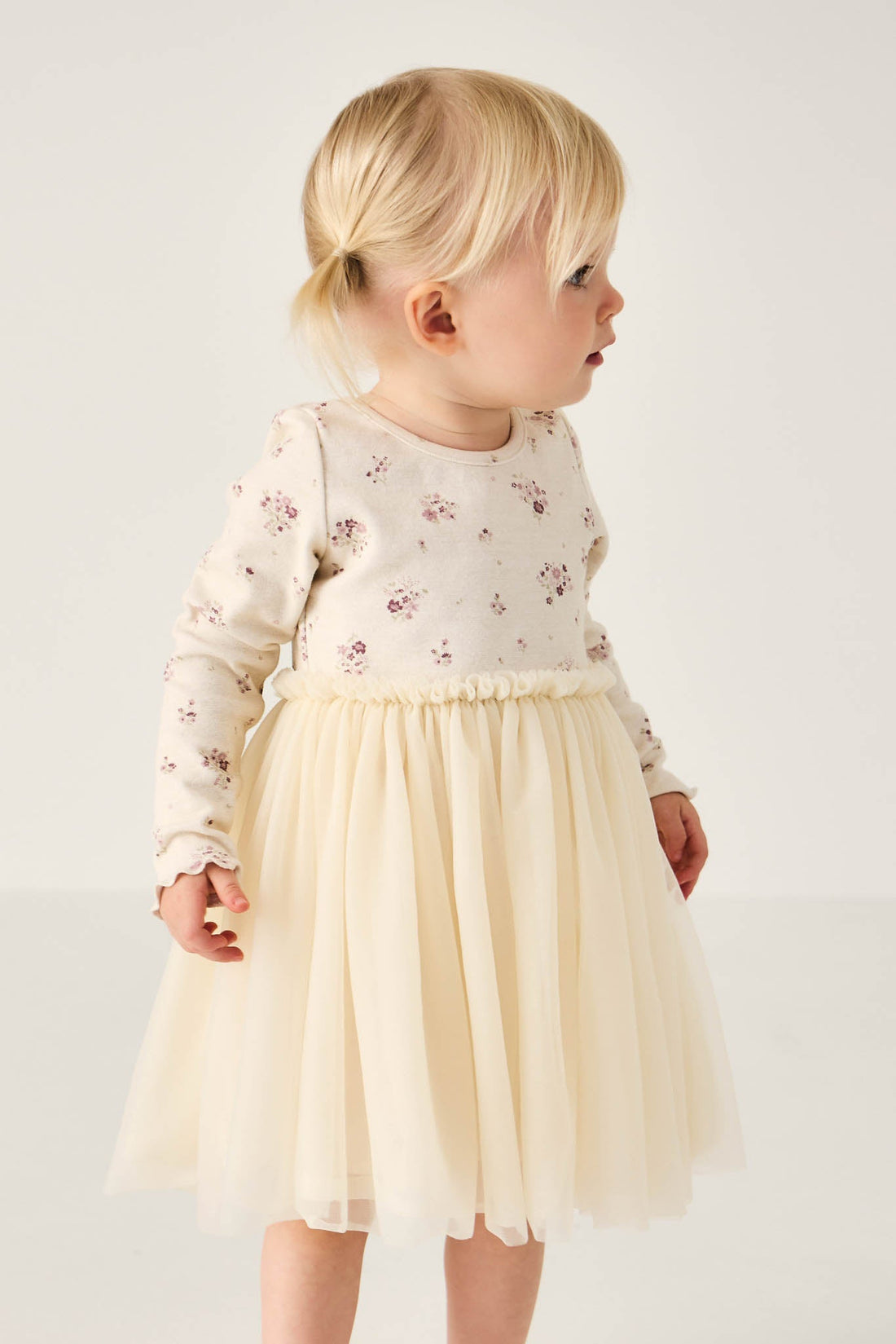 Anna Tulle Dress - Lauren Floral Tofu Childrens Dress from Jamie Kay Australia