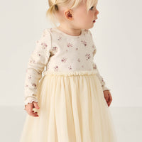 Anna Tulle Dress - Lauren Floral Tofu Childrens Dress from Jamie Kay Australia