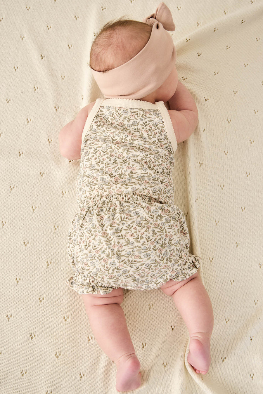 Organic Cotton Frill Bloomer - Ariella Eggnog Childrens Bloomer from Jamie Kay Australia