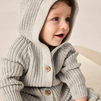 Bear Knit Onepiece - Ocean Spray Fleck Childrens Onepiece from Jamie Kay Australia