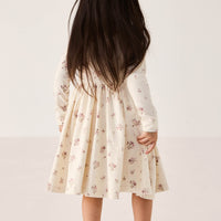 Organic Cotton Tallulah Dress - Lauren Floral Tofu Childrens Dress from Jamie Kay Australia