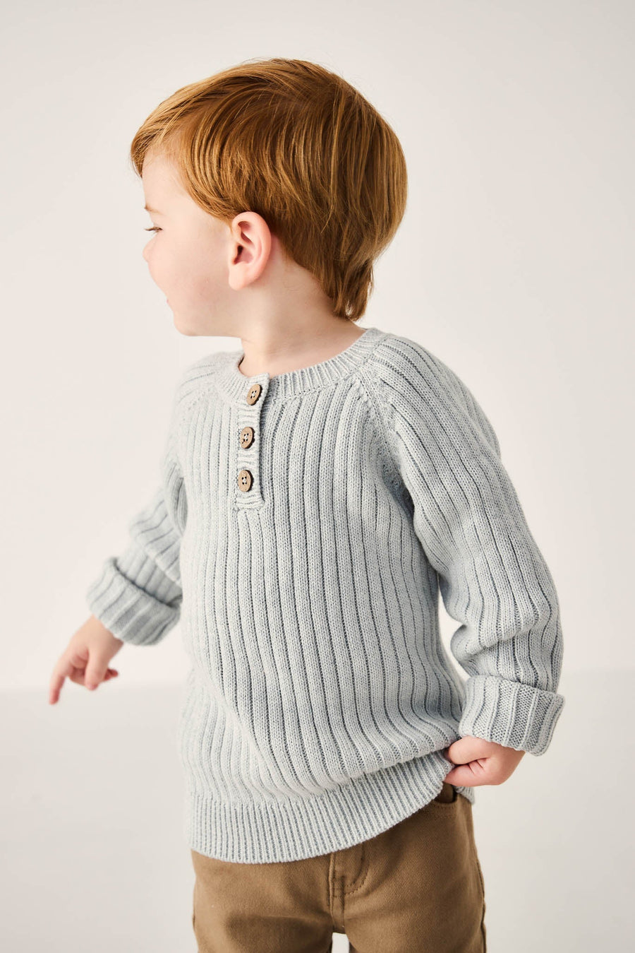 Xander Jumper - Ocean Spray Marle Childrens Jumper from Jamie Kay Australia