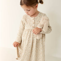 Organic Cotton Bridget Dress - Blueberry Ditsy Childrens Dress from Jamie Kay Australia