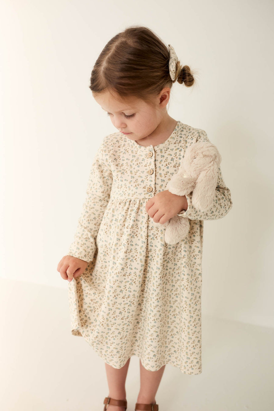 Organic Cotton Bridget Dress - Blueberry Ditsy Childrens Dress from Jamie Kay Australia