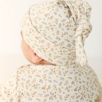 Organic Cotton Knot Beanie - Blueberry Ditsy Childrens Hat from Jamie Kay Australia