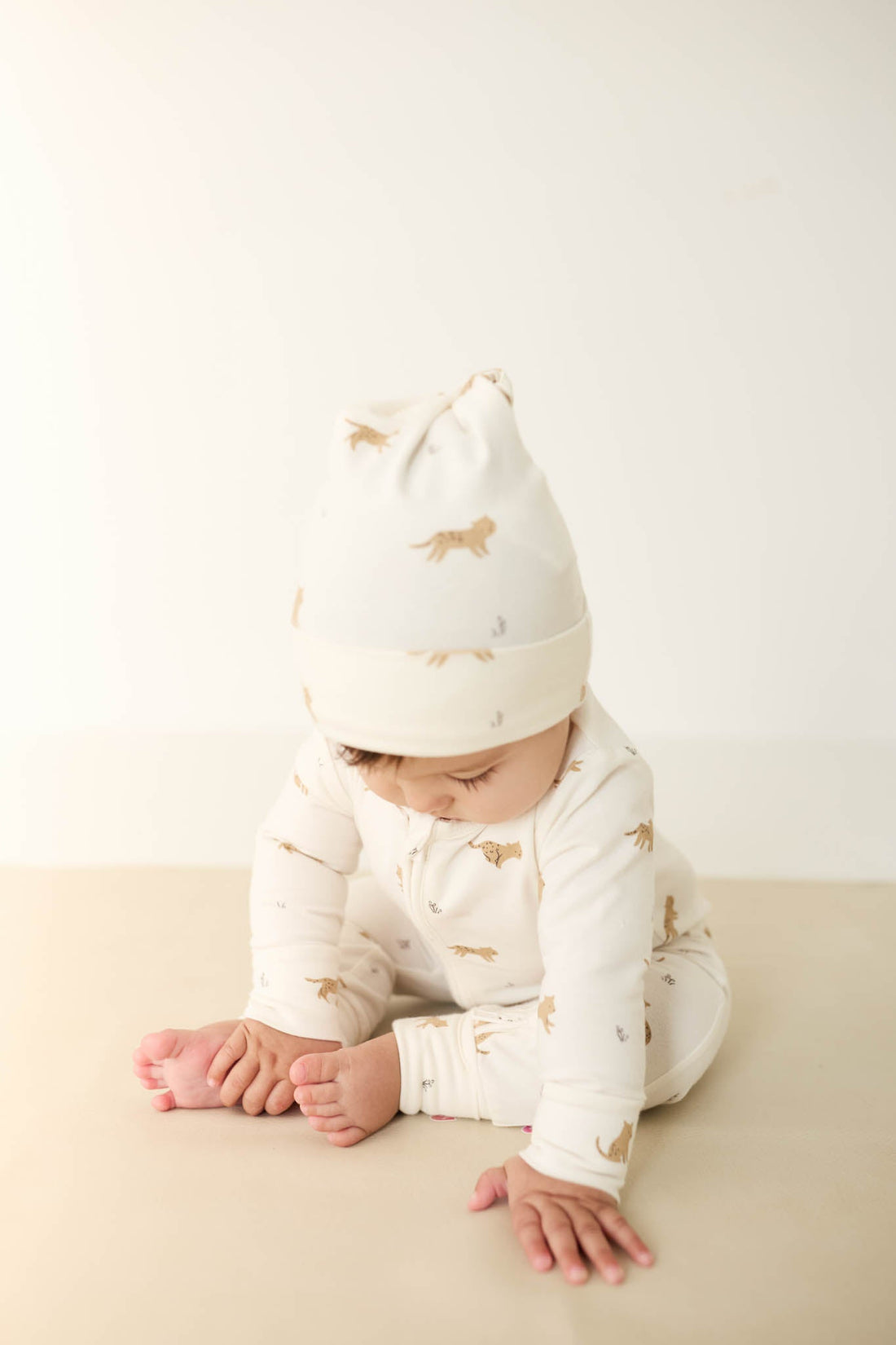 Organic Cotton Reese Zip Onepiece - Lenny Leopard Cloud Childrens Onepiece from Jamie Kay Australia