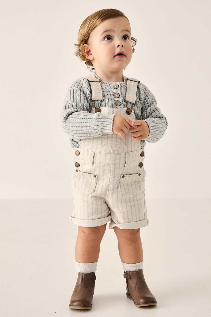 Casey Short Overall - Cassava/Soft Clay Childrens Overall from Jamie Kay Australia