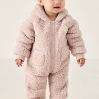 Sherpa Lenny Onepiece - Violet Tint Childrens Onepiece from Jamie Kay Australia