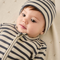 Organic Cotton Modal Marley Beanie - Cassava/Arctic Childrens Hat from Jamie Kay Australia