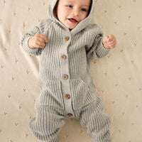 Bear Knit Onepiece - Ocean Spray Fleck Childrens Onepiece from Jamie Kay Australia