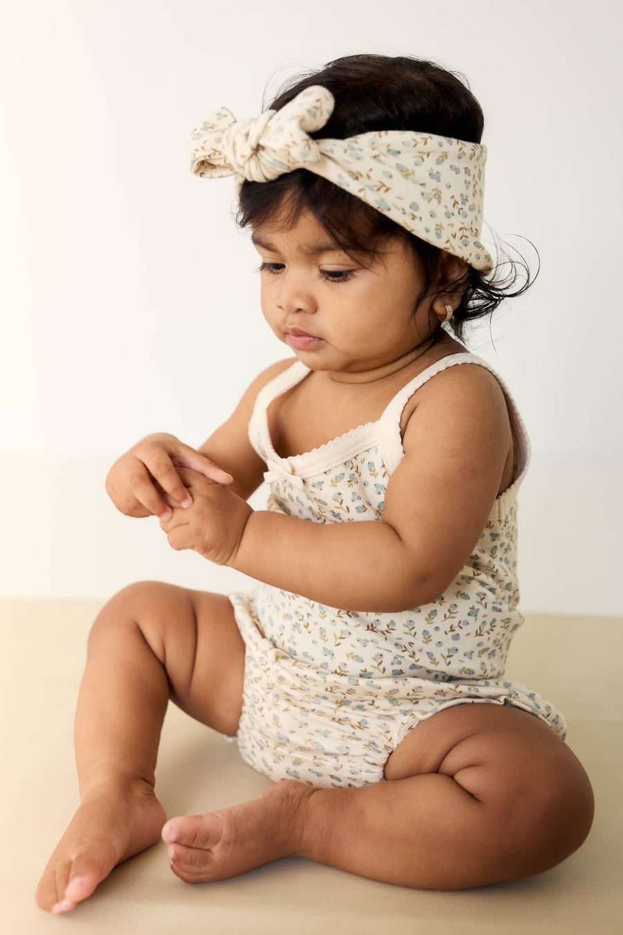 Organic Cotton Headband - Blueberry Ditsy Childrens Headband from Jamie Kay Australia