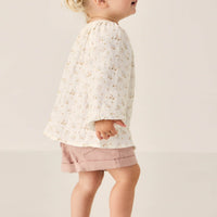 Organic Cotton Muslin Martha Top - Nina Watercolour Floral Childrens Top from Jamie Kay Australia