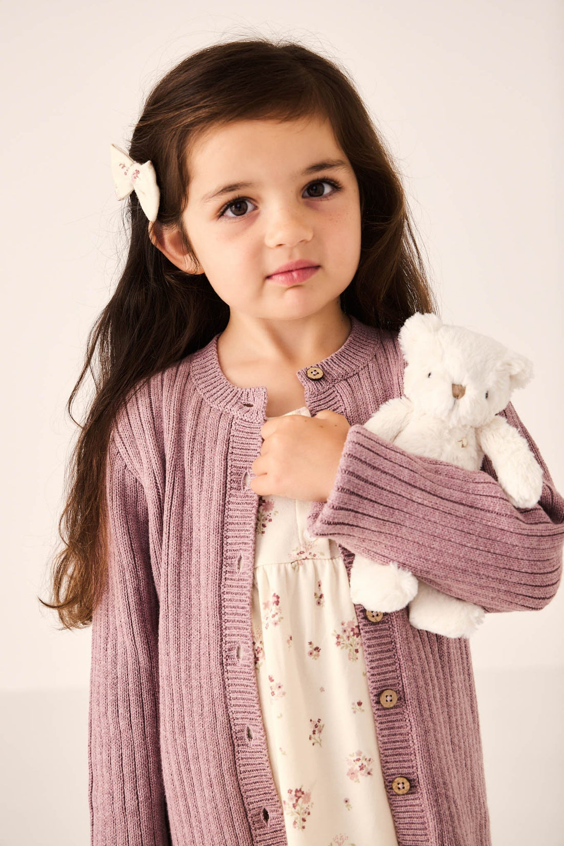 Clara Cardigan - Dreamy Pink Marle Childrens Cardigan from Jamie Kay Australia