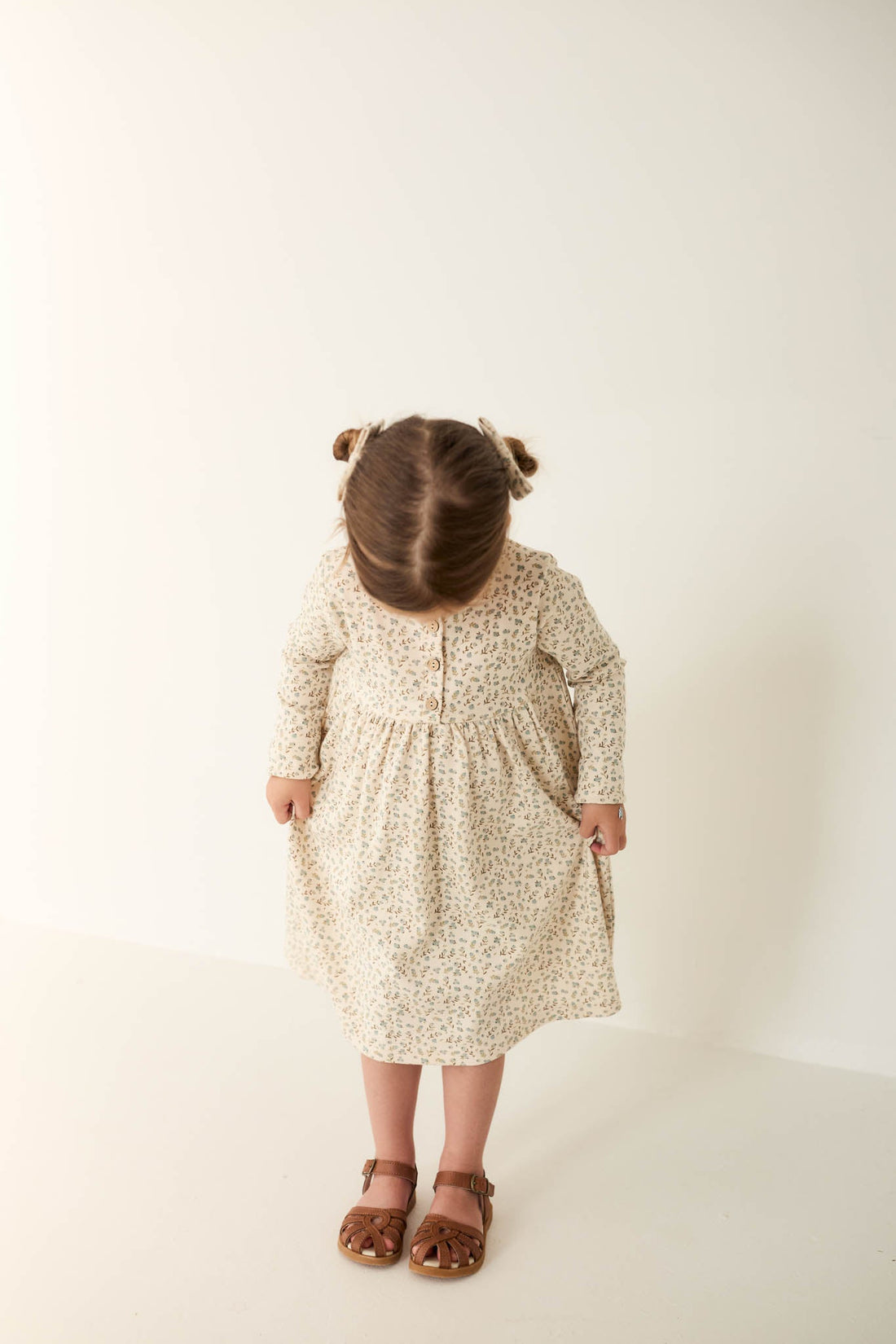 Organic Cotton Bridget Dress - Blueberry Ditsy Childrens Dress from Jamie Kay Australia