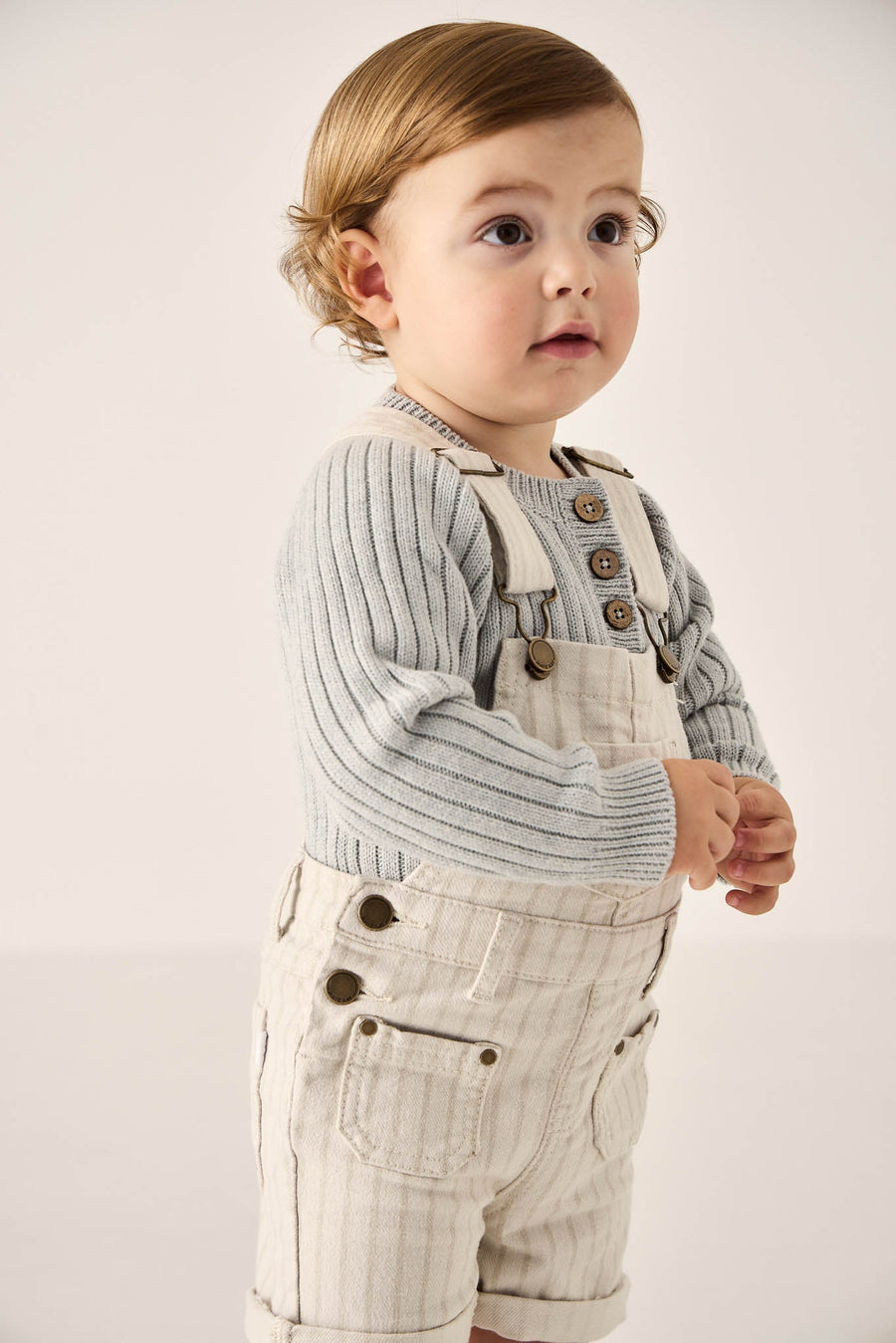 Casey Short Overall - Cassava/Soft Clay Childrens Overall from Jamie Kay Australia