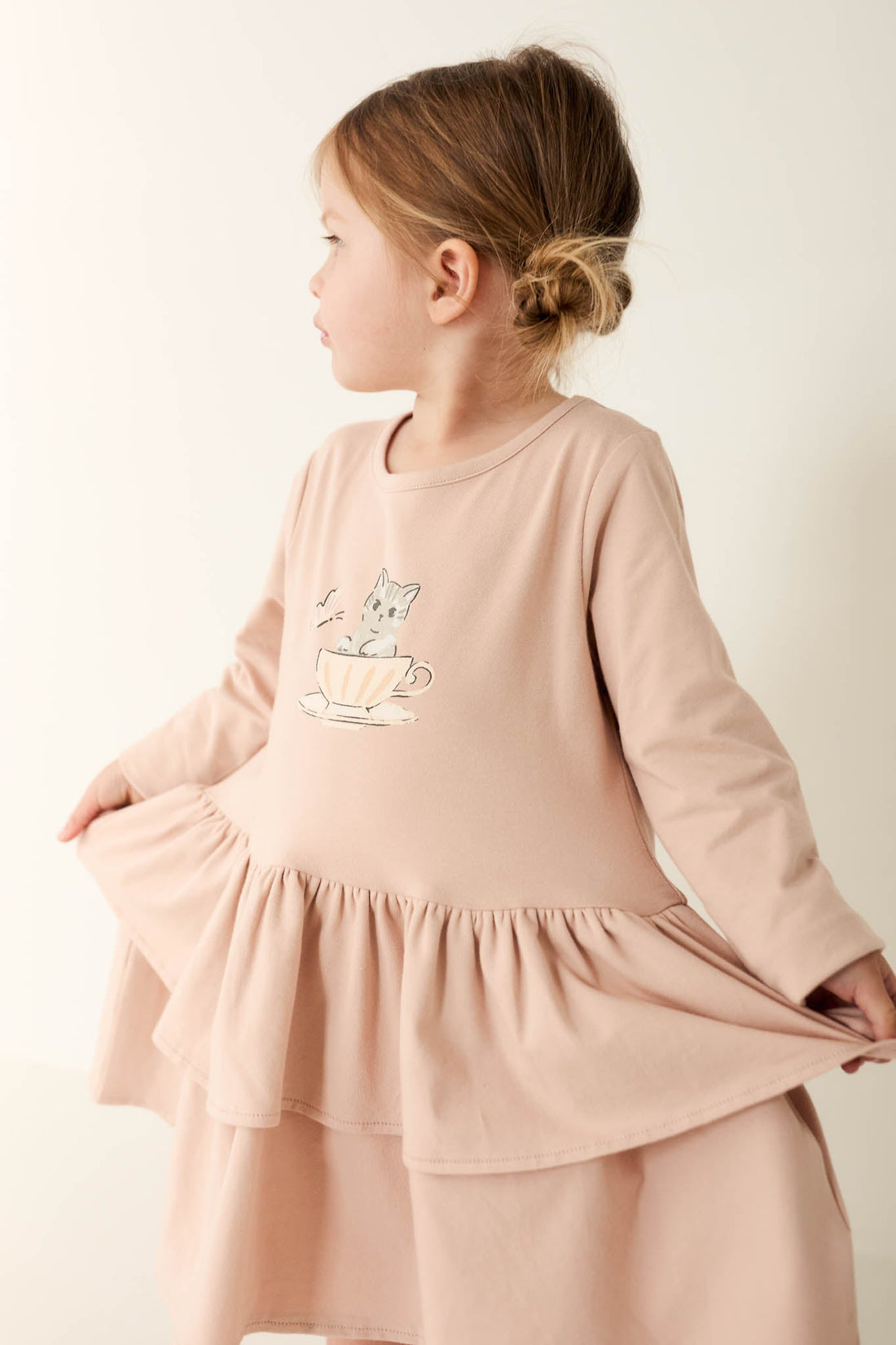 Organic Cotton Fayette Dress - Dusky Rose Childrens Dress from Jamie Kay Australia