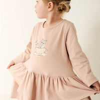 Organic Cotton Fayette Dress - Dusky Rose Childrens Dress from Jamie Kay Australia