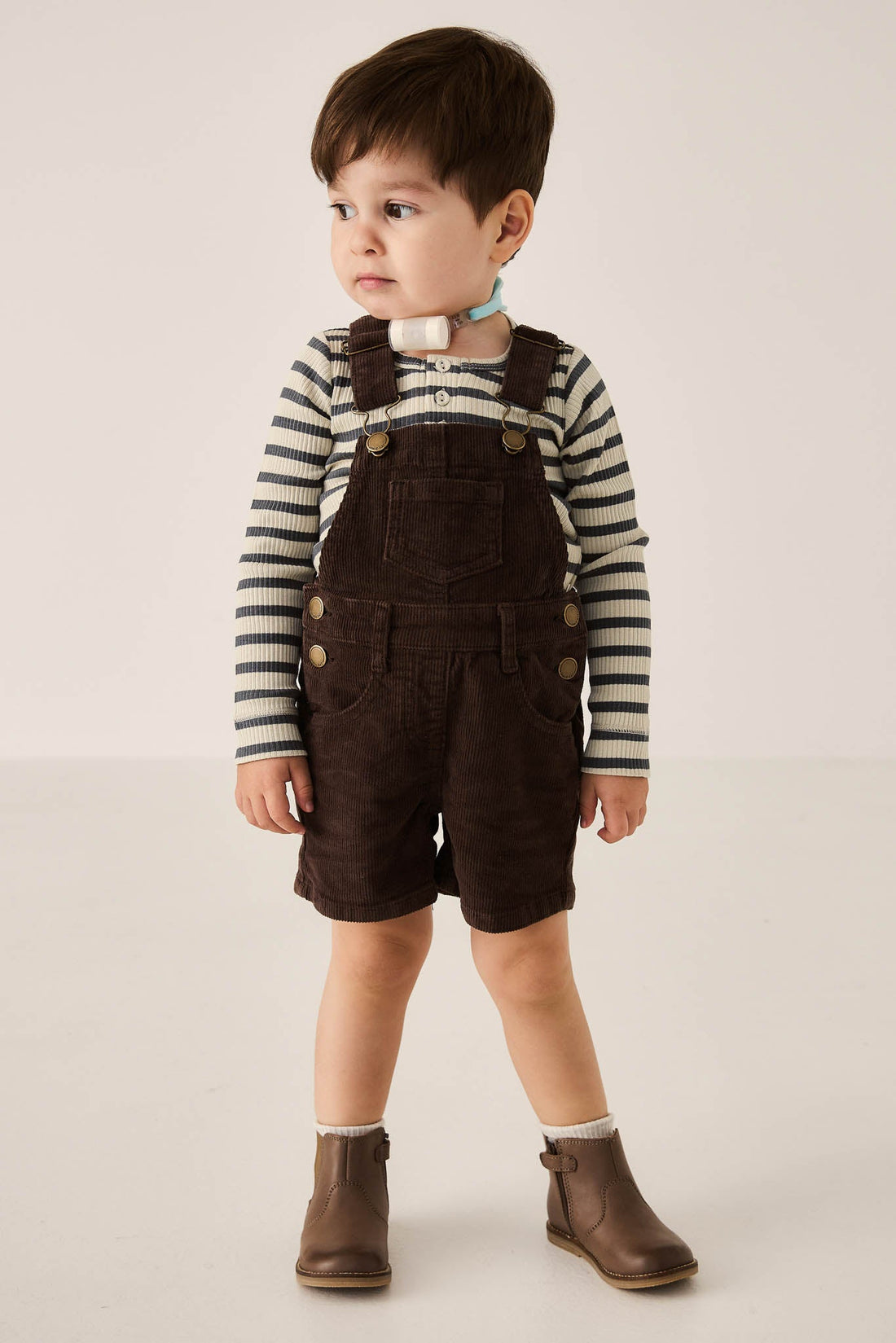 Casey Cord Short Overall - Bear Childrens Overall from Jamie Kay Australia