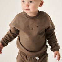 Organic Cotton Damien Sweatshirt - Bear Childrens Sweatshirt from Jamie Kay Australia