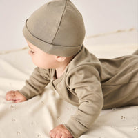 Pima Cotton Marley Beanie - Vert Childrens Hat from Jamie Kay Australia