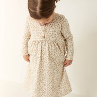 Organic Cotton Bridget Dress - Blueberry Ditsy Childrens Dress from Jamie Kay Australia