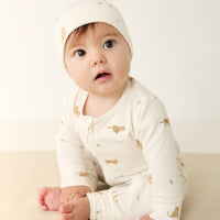 Organic Cotton Reese Zip Onepiece - Lenny Leopard Cloud Childrens Onepiece from Jamie Kay Australia