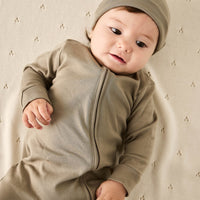 Pima Cotton Frankie Zip Onepiece - Vert Childrens Onepiece from Jamie Kay Australia