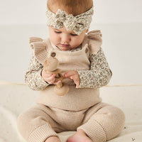 Organic Cotton Long Sleeve Bodysuit - Ariella Eggnog Childrens Bodysuit from Jamie Kay Australia