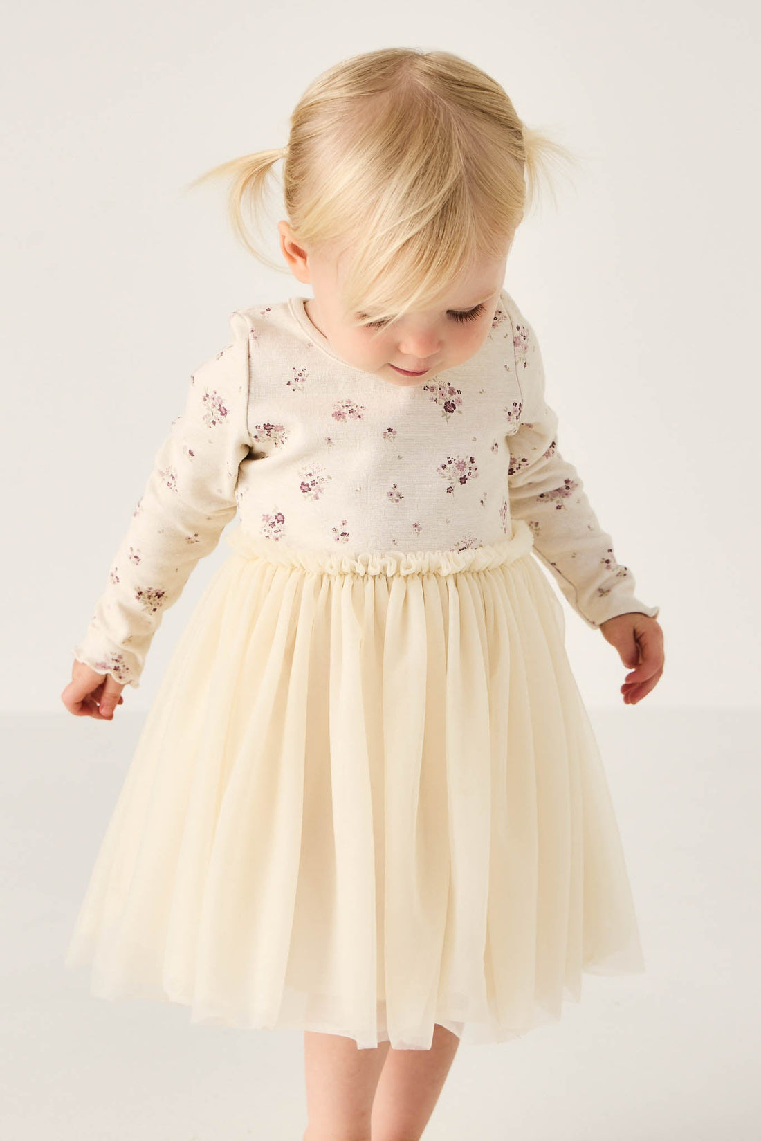 Anna Tulle Dress - Lauren Floral Tofu Childrens Dress from Jamie Kay Australia