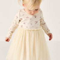 Anna Tulle Dress - Lauren Floral Tofu Childrens Dress from Jamie Kay Australia