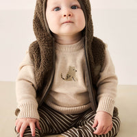 Ethan Jumper - Oatmeal Marle Leopard Childrens Jumper from Jamie Kay Australia