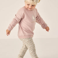 Organic Cotton Everyday Legging - Ariella Eggnog Childrens Legging from Jamie Kay Australia