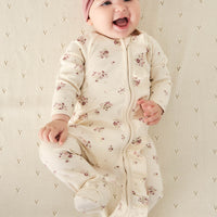 Organic Cotton Melanie Onepiece - Lauren Floral Tofu Childrens Onepiece from Jamie Kay Australia