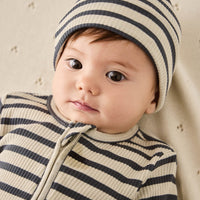 Organic Cotton Modal Marley Beanie - Cassava/Arctic Childrens Hat from Jamie Kay Australia