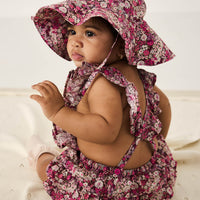 Organic Cotton Noelle Hat - Garden Print Childrens Hat from Jamie Kay Australia