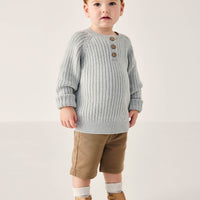 Xander Jumper - Ocean Spray Marle Childrens Jumper from Jamie Kay Australia