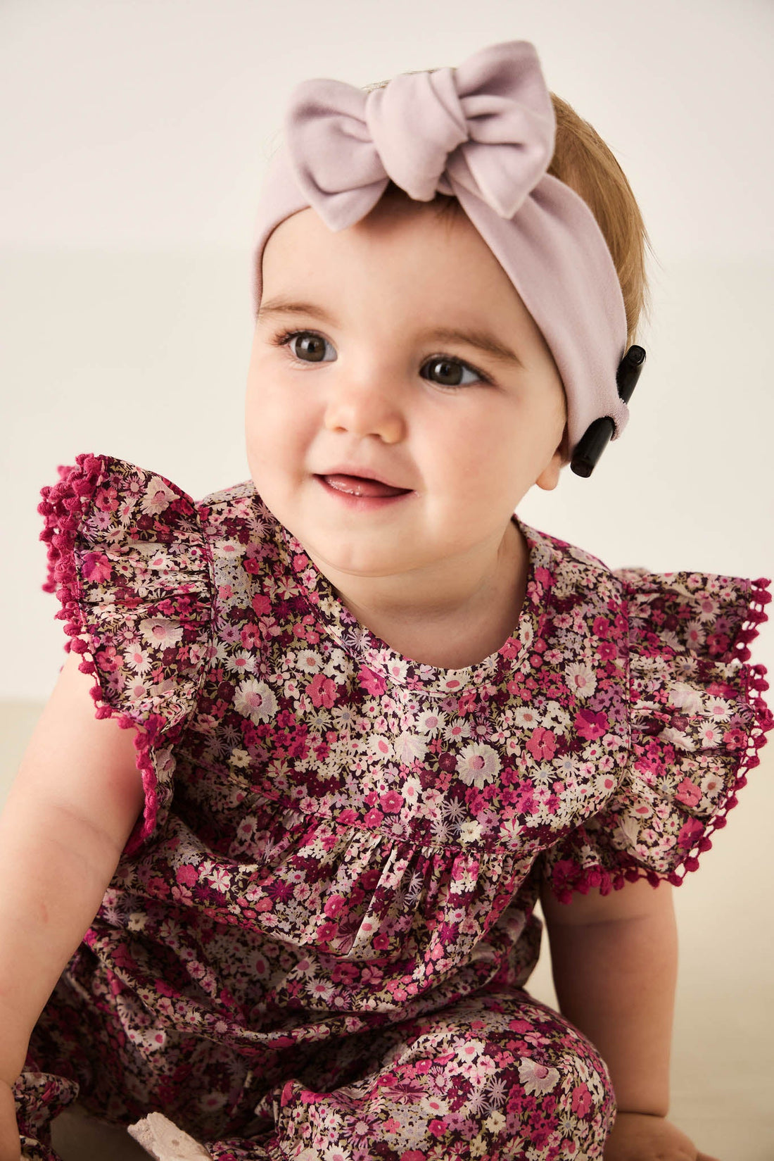 Organic Cotton Martha Playsuit - Garden Print Childrens Playsuit from Jamie Kay Australia