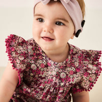 Organic Cotton Martha Playsuit - Garden Print Childrens Playsuit from Jamie Kay Australia