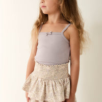 Organic Cotton Ruby Skirt - April Floral Mauve Childrens Skirt from Jamie Kay Australia