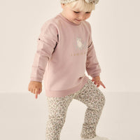 Organic Cotton Everyday Legging - Ariella Eggnog Childrens Legging from Jamie Kay Australia